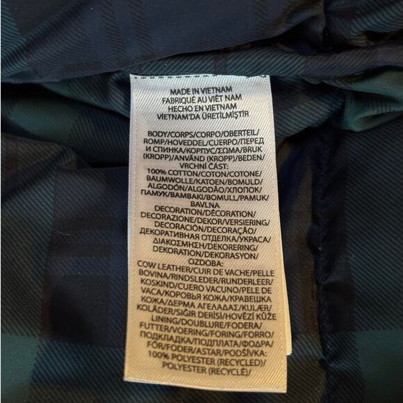 Polo Ralph Lauren Mens Vintage Corduroy Down Jacket Water Resistant Navy L - Picture 10 of 16